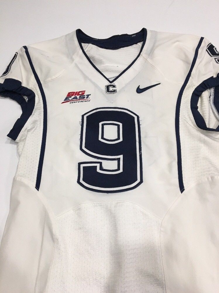 Game Worn Used UConn Huskies Connecticut Football Jersey #9 Size 40 ...
