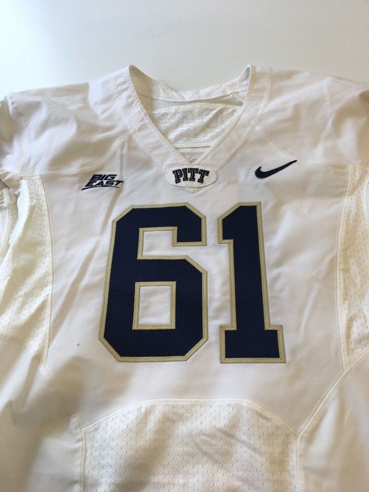 Game Worn Used Pittsburgh Panthers Pitt Football Jersey Nike Size 48 ...