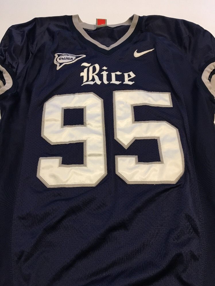 Game Worn Used Nike Rice Owls Football Jersey Size L #95 – D1Jerseys