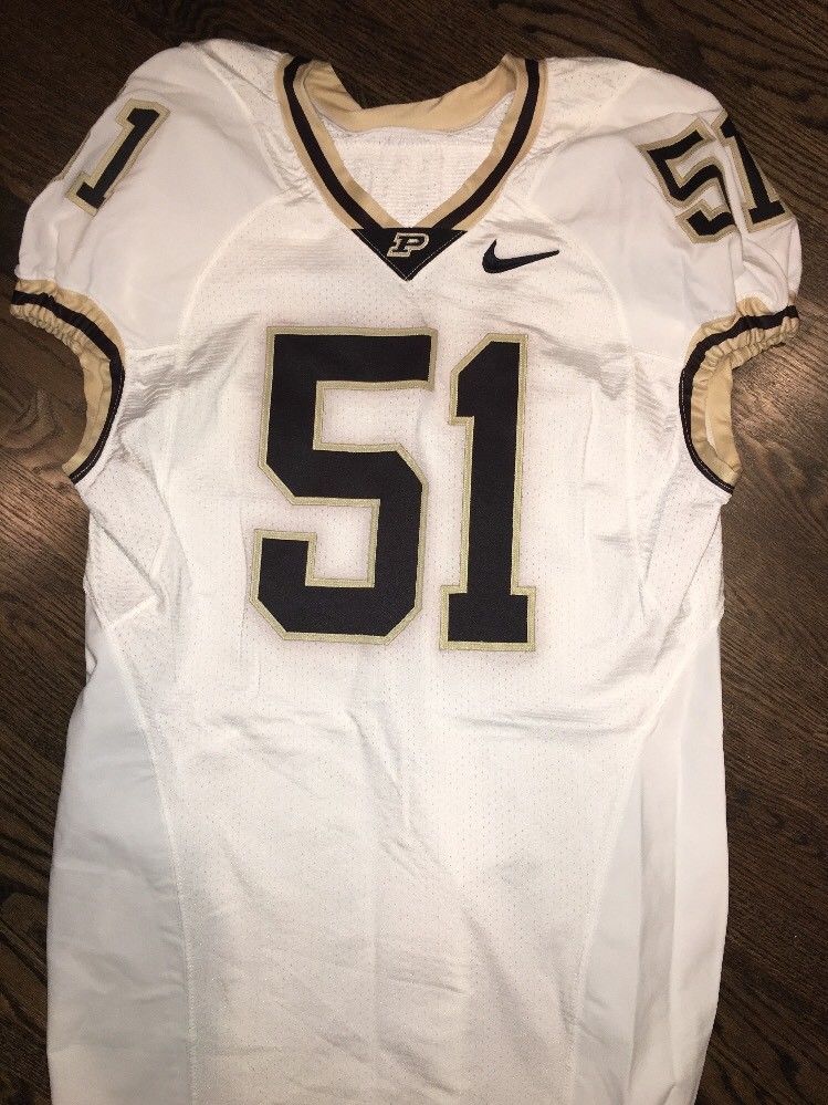 Game Worn Purdue Boilermakers Football Jersey Used Nike #51 Size 46 ...
