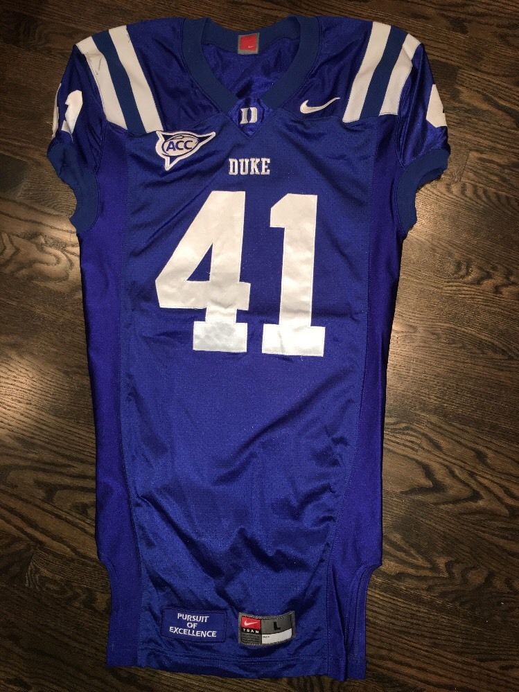 Game Worn Duke Blue Devils Football Jersey Used Nike #41 Size L – D1Jerseys