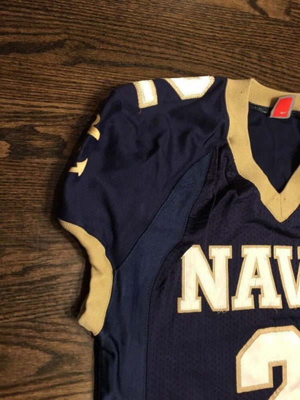 Game Worn Used Navy Midshipmen Football Jersey USNA Naval Academy Nike ...