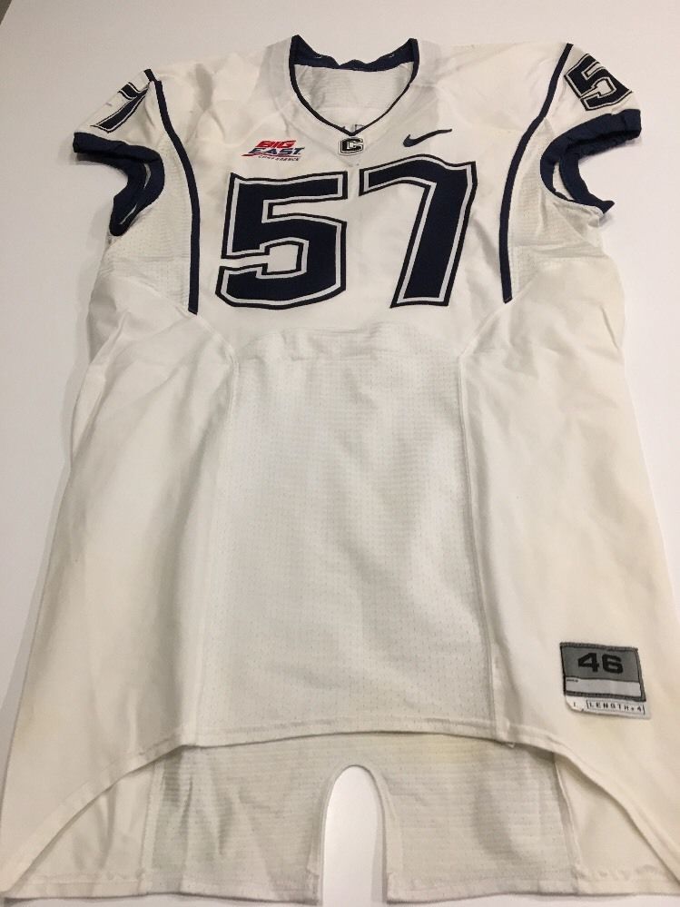 Game Worn Used UConn Huskies Connecticut Football Jersey #57 Size 46 ...