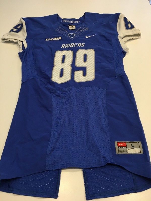 Game Worn Used Nike Middle Tennessee St Blue Raiders Football Jersey ...