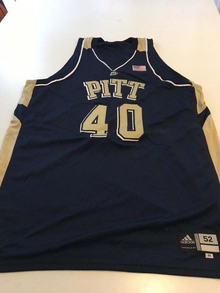 Game Worn Used Pittsburgh Panthers Pitt Basketball Jersey Size 52 #40