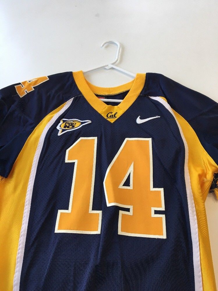 Game Worn Used Nike Cal Golden Bears Football Jersey #14 Size L – D1Jerseys
