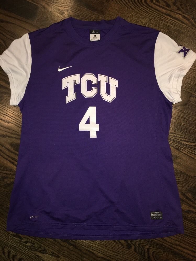 Game Worn TCU Horned Frogs Soccer Jersey Texas Christian Used Nike #4 ...