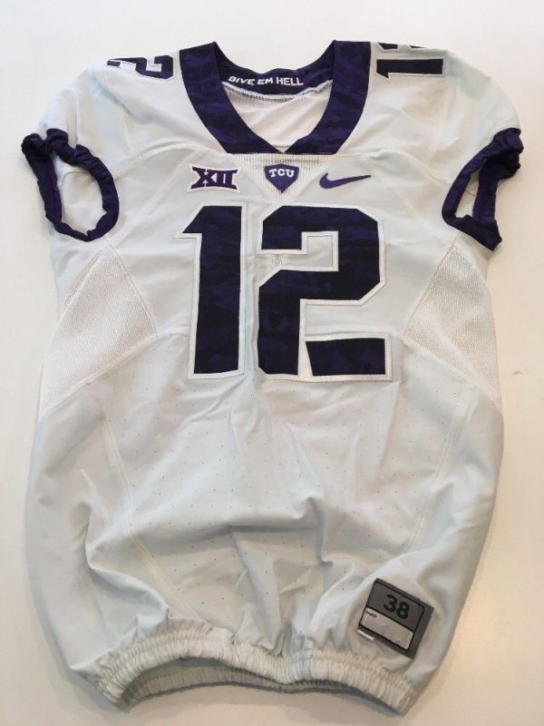 Game Worn Used Nike TCU Horned Frogs Football Jersey #12 Size 38 ...