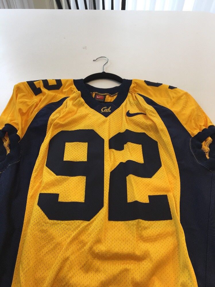 Game Worn Used Nike Cal Golden Bears Football Jersey #92 Size Large ...