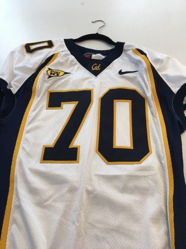 Game Worn Used Nike Cal Golden Bears Football Jersey #70 Size Large ...