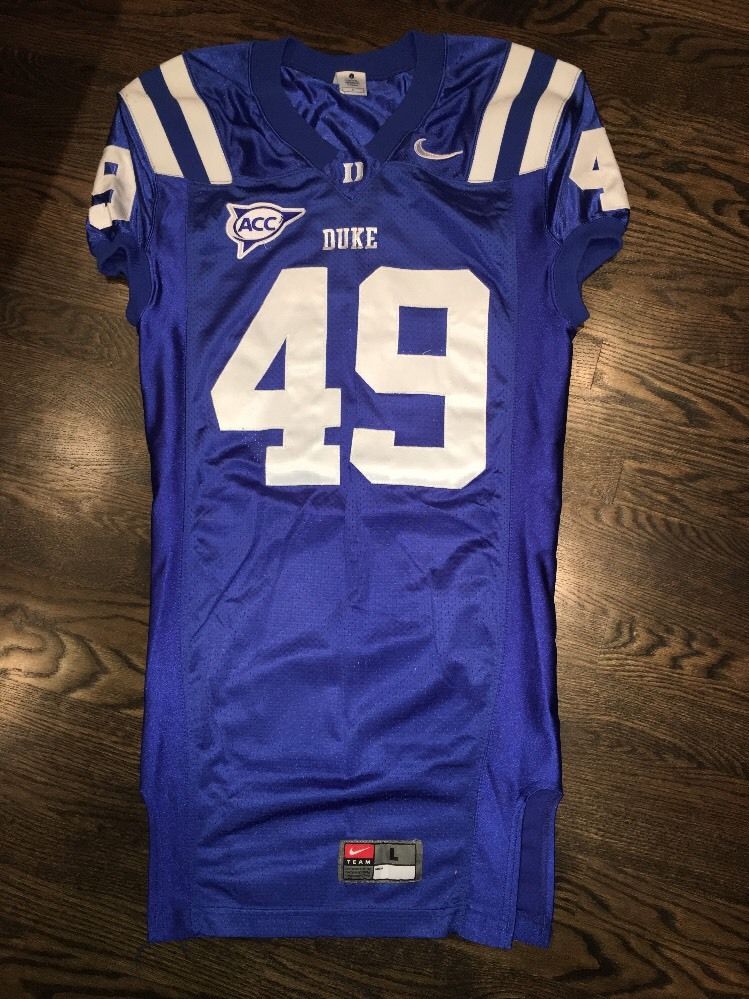 Game Worn Duke Blue Devils Football Jersey Used Nike #49 Size L – D1Jerseys