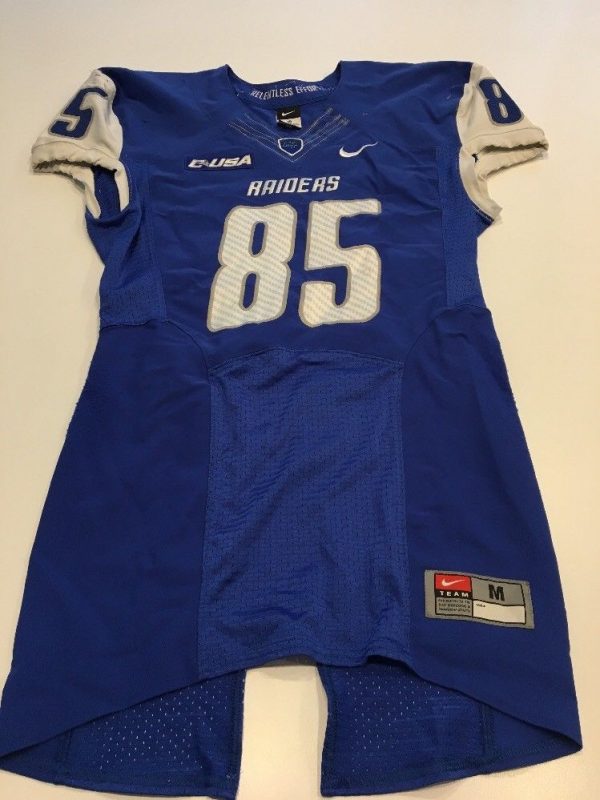 Game Worn Used Nike Middle Tennessee St Blue Raiders Football Jersey ...