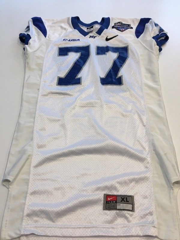 Game Worn Used Nike Middle Tennessee St Armed Forces Bowl Football ...