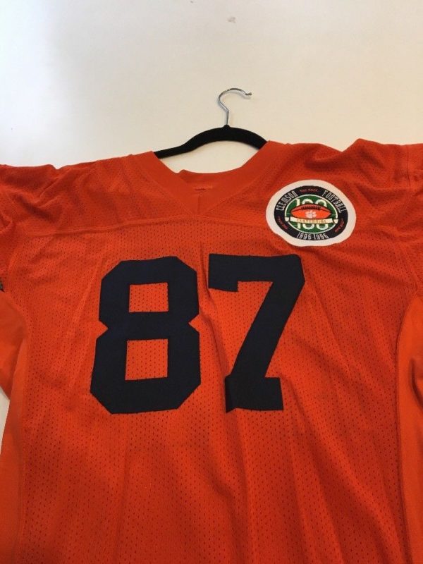 Game Worn Used Clemson Tigers Football Jersey #87 Size 46 Throwback