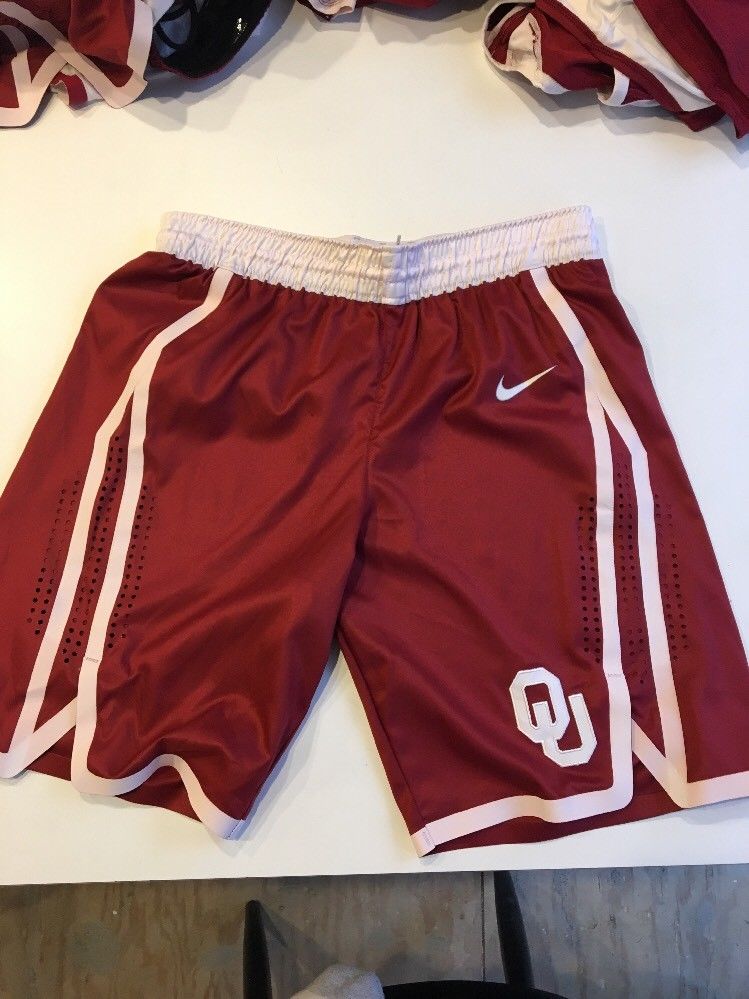 Game Worn Used Oklahoma Sooners OU Nike Women’s Basketball Shorts Size ...