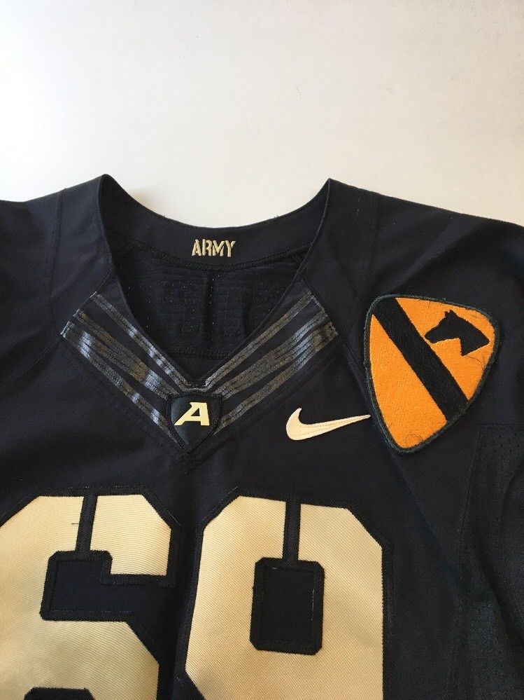 Game Worn Used Army Black Knights Football Jersey Nike 69 Size 44 West