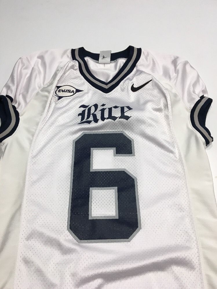 Game Worn Used Nike Rice Owls Football Jersey #6 Size M – D1Jerseys