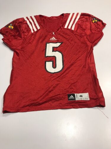 Game Worn Used Louisville Cardinals UL Football Jersey Adidas Size 46 #5