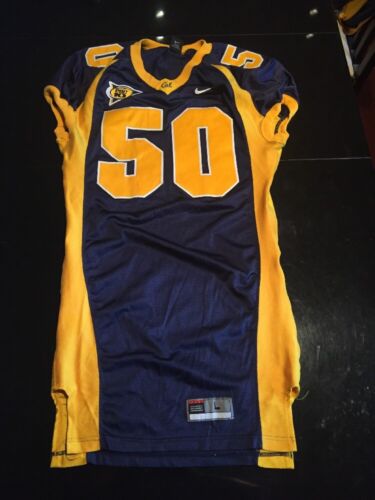 Game Worn Used Nike Cal Golden Bears Football Jersey #50 Size L