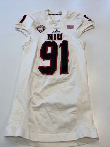 Game Worn Used Jersey Northern Illinois Huskies NIU Football adidas XL #91