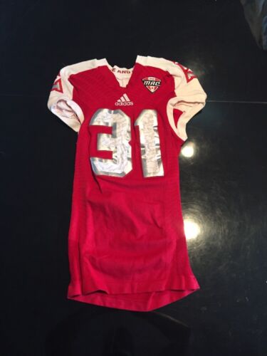 Game Worn Used Miami Red Hawks Football Jersey Adidas Size M #31