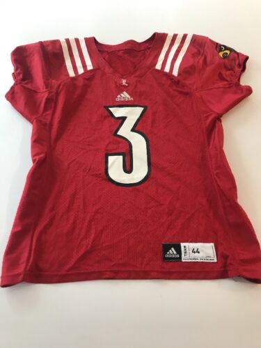 Game Worn Used Louisville Cardinals UL Football Jersey Adidas Size 44 #3