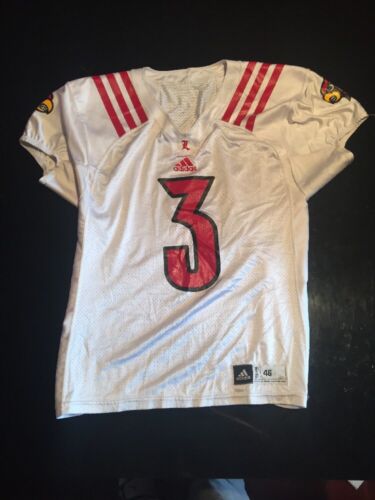 Game Worn Used Louisville Cardinals UL Football Jersey Adidas Size 46 #3