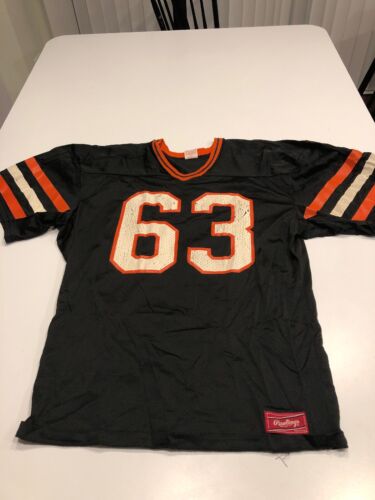 Game Worn Used Princeton Tigers Football Jersey Rawlings Size Adult Large #63