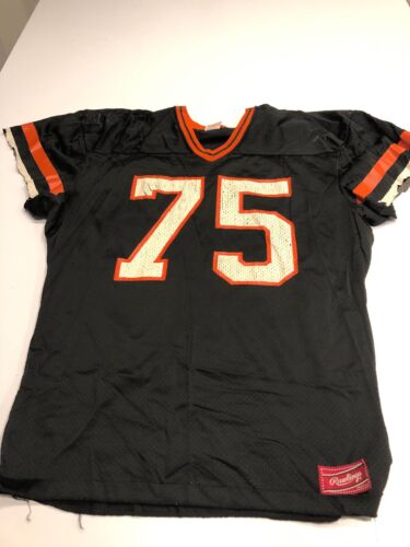 Game Worn Used Princeton Tigers Football Jersey Rawlings Size Large #75