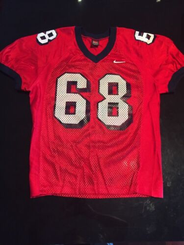 Game Worn Used Fresno State Bulldogs Football Jersey #68 Nike Size XL