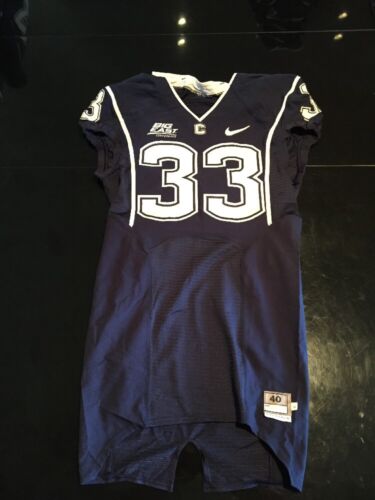 Game Worn Used UConn Huskies Connecticut Football Jersey #33 Size 40