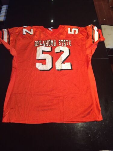 Game Worn Used Oklahoma State Cowboys  Football Jersey #52 Sports Belle 4XL