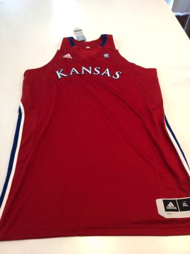 Game Worn Used Kansas Jayhawks KU Womens Basketball Jersey Adidas Size XL Blank