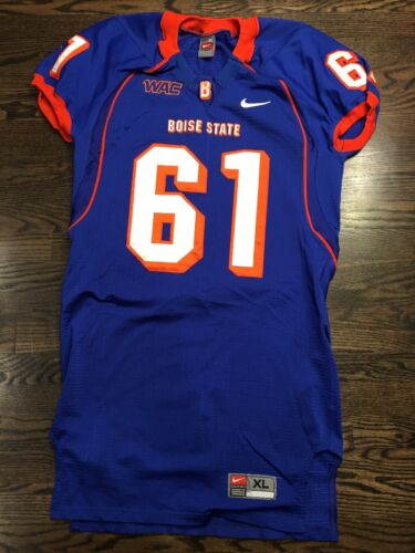 Game Worn Used Boise State Broncos Football Jersey Size XL #61