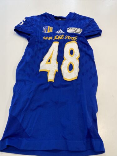 Game Worn Used adidas San Jose State Spartans SJSU Football Jersey 1 Medium #48