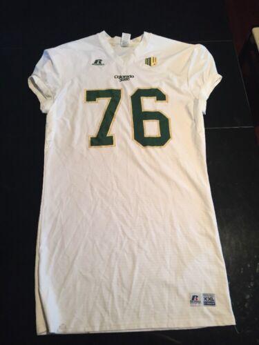 Game Worn Colorado State Rams Football Jersey Used #76 Size XXL