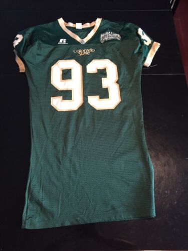 Game Worn Colorado State Rams Football Jersey Used #93 Size XL