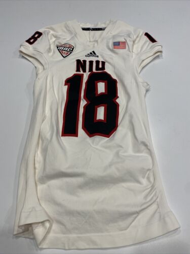 Game Worn Used Jersey Northern Illinois Huskies NIU Football adidas Large #18