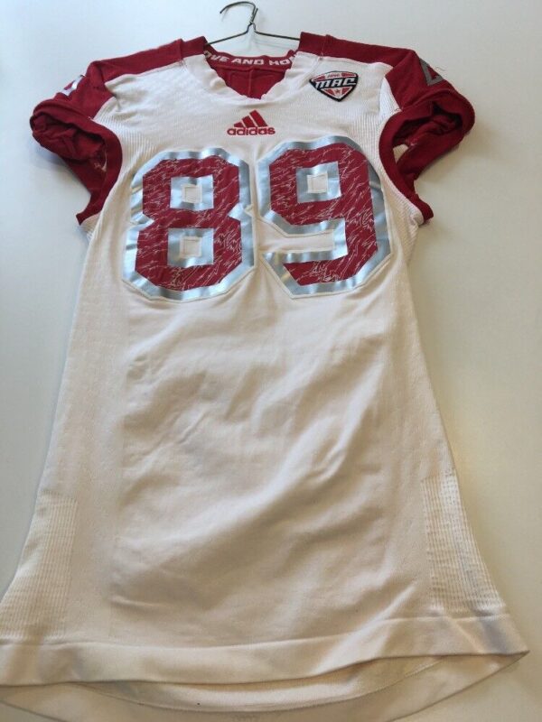 Game Worn Used Miami Red Hawks Football Jersey Adidas Extra Large #89