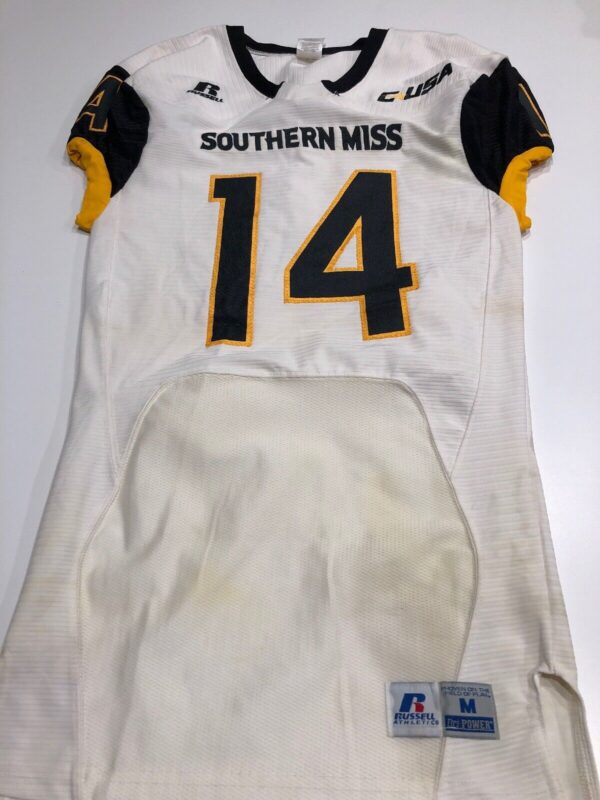 Game Worn Used Southern Mississippi Golden Eagles Football Jersey Medium #14