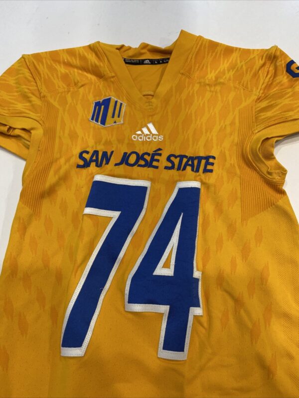 Game Worn Used adidas San Jose State Spartans SJSU Football Jersey XL 4 #74