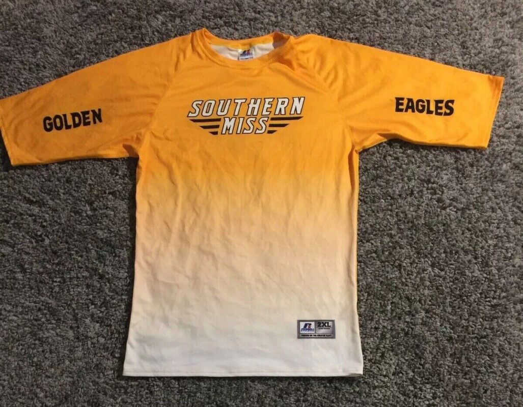 Team Issued Southern Miss Golden Eagles College Football Jersey Tight Fit 2XL