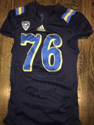 Game Worn UCLA Bruins Football Jersey Used adidas #76 Size XL